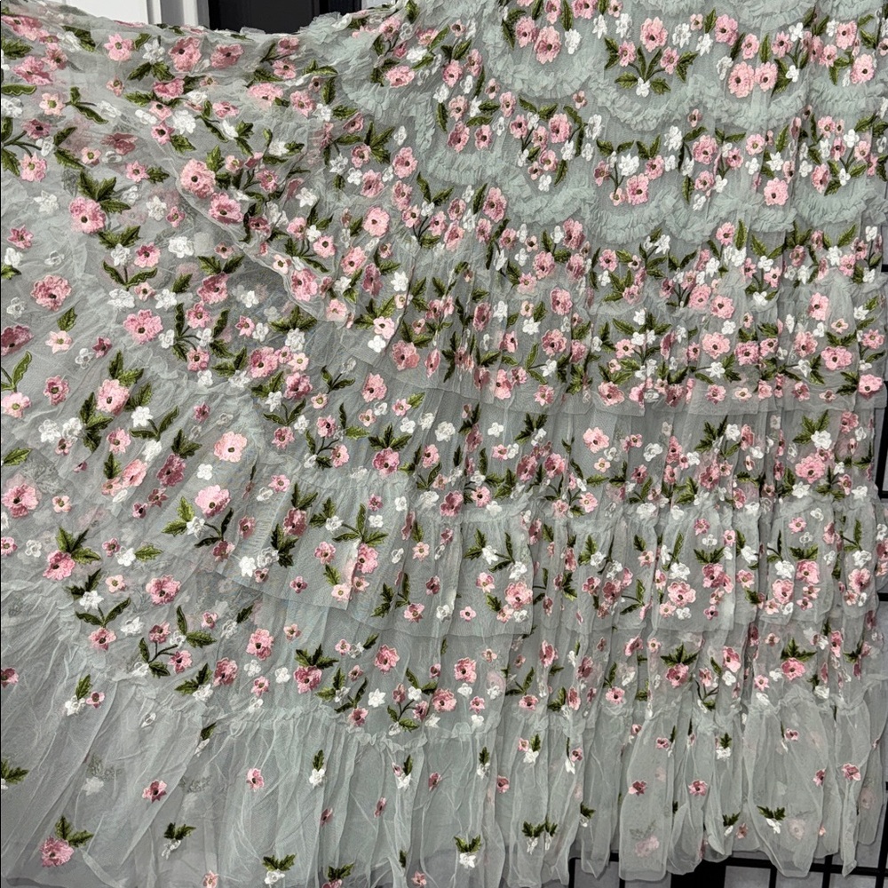 Mac Duggal Floral Embroidered Tulle Dress – Size 12 – NWT – Rare / Sample Piece - Picture 9 of 15